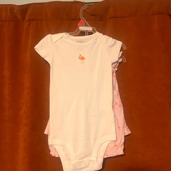 Carter's Pink and White Flamingo Outfit - Picture 2 of 2